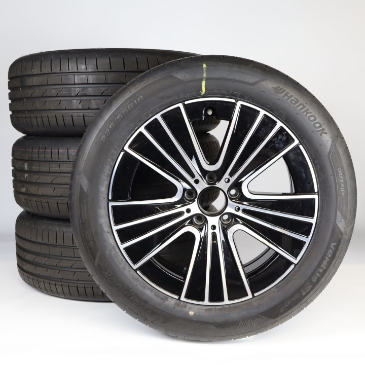 Pack de roues complètes  d'été en alliage 18 pouces avec pneus Hankook pour Classe E 214, Mercedes-Benz d'origine A2144012800