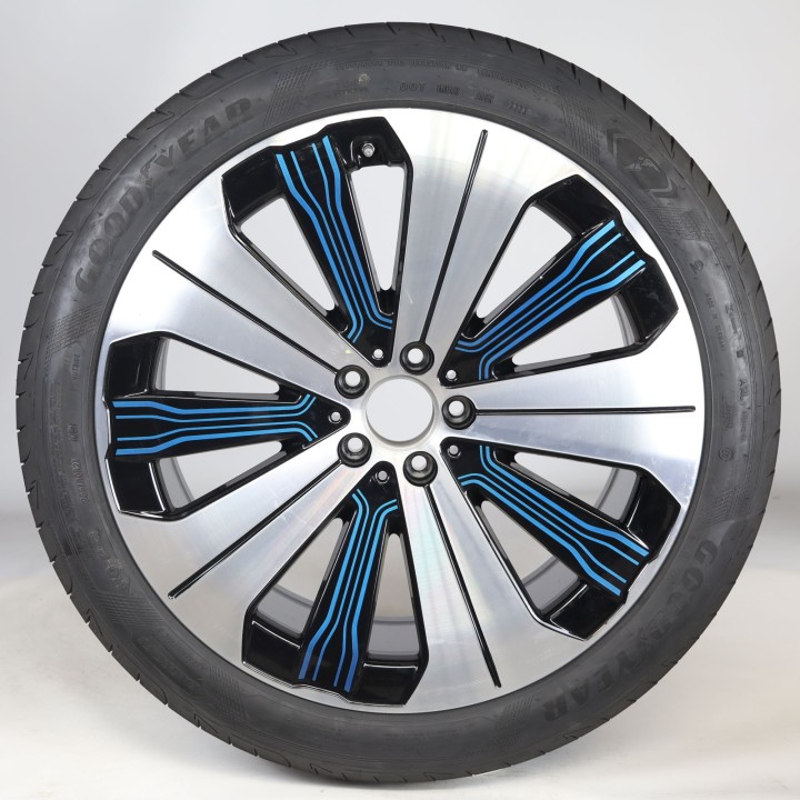 Pack de roues complètes  d'été en alliage 21 pouces avec pneus Goodyear pour EQS 297, Mercedes-Benz d'origine A2974011000