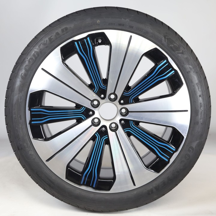 Pack de roues complètes  d'été en alliage 21 pouces avec pneus Goodyear pour EQS 297, Mercedes-Benz d'origine A2974011000