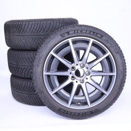 Pack de roues complètes  d'hiver en alliage 18 pouces avec pneus Michelin pour Classe C 206, Mercedes-AMG d'origine A2064012100